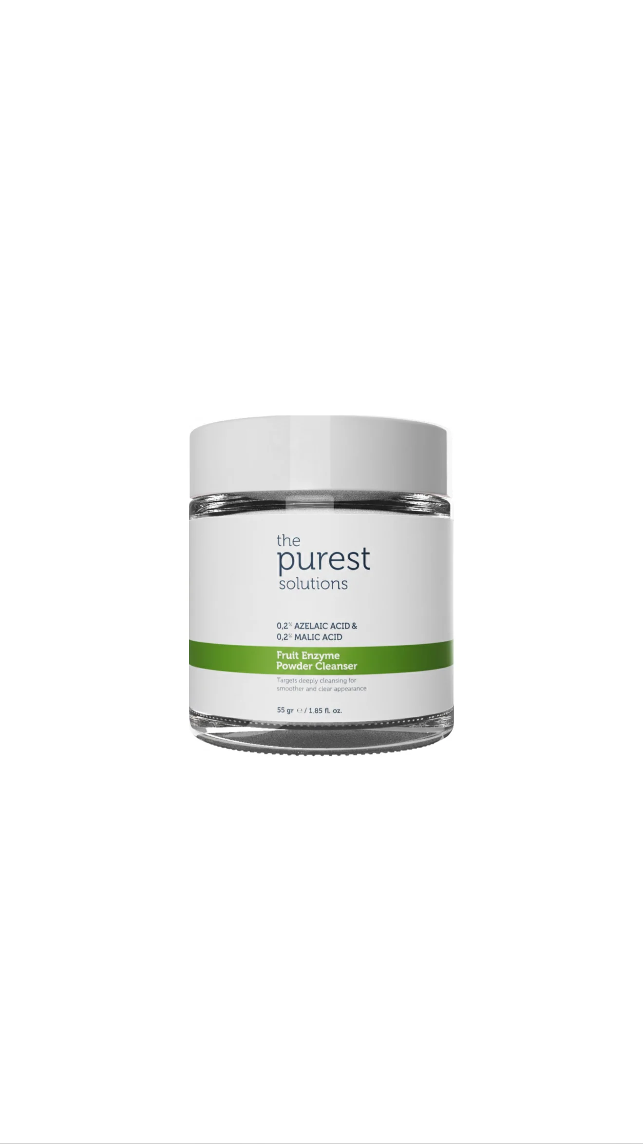The purest Solutions - 0.2% Azelic Acid + 0.2% Malic Acid Fruit Enzyme Powder Cleanser - 55 g | ذا بيوريست مقشر بحمض الازليك 0.2 ٪؜ و حمض الماليك 0.2 ٪؜ - 55 غ